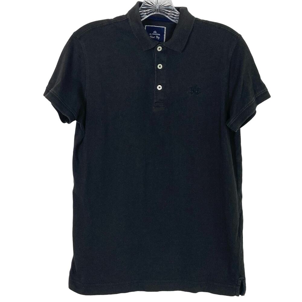 NWOT LA MARTINA Blue Tag Polo Shirt Men S Logo Embroidery Short Sleeve Cotton